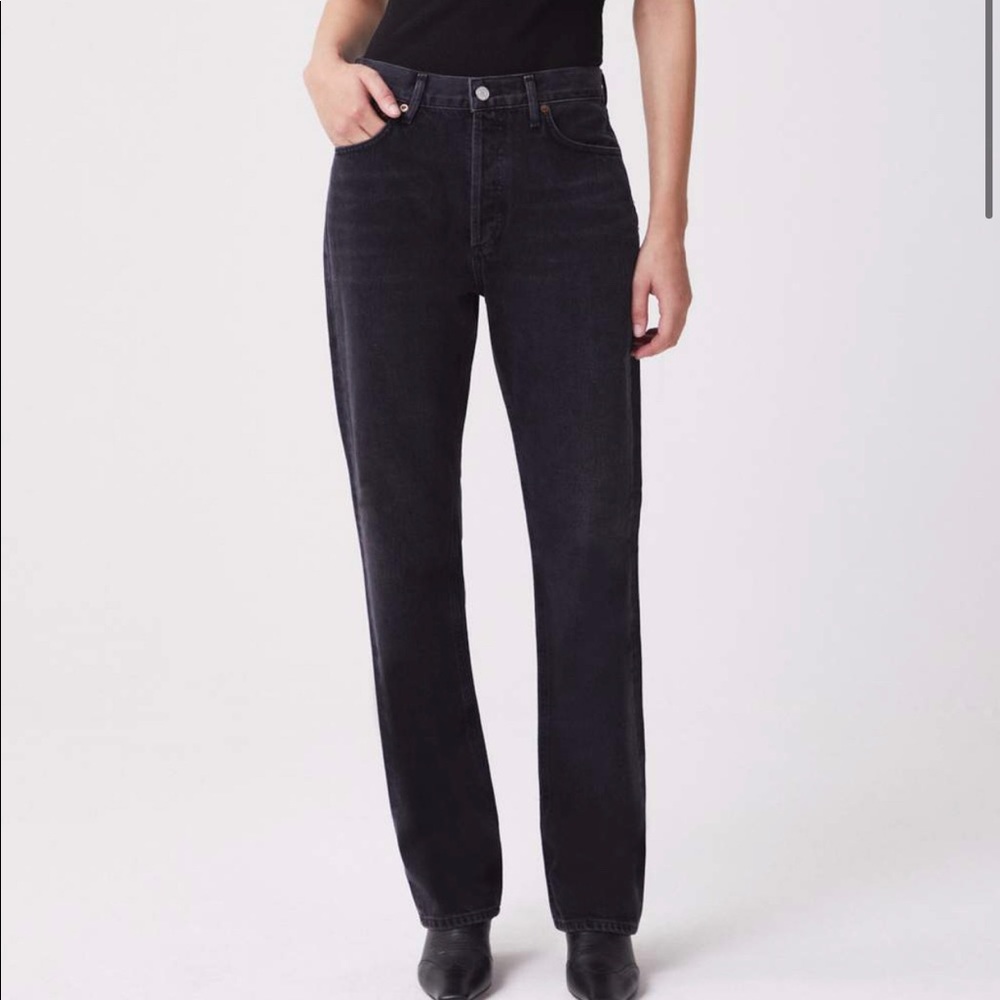 AGOLDE LANA MID RISE FULL LENGTH STRAIGHT
IN HAYWIRE